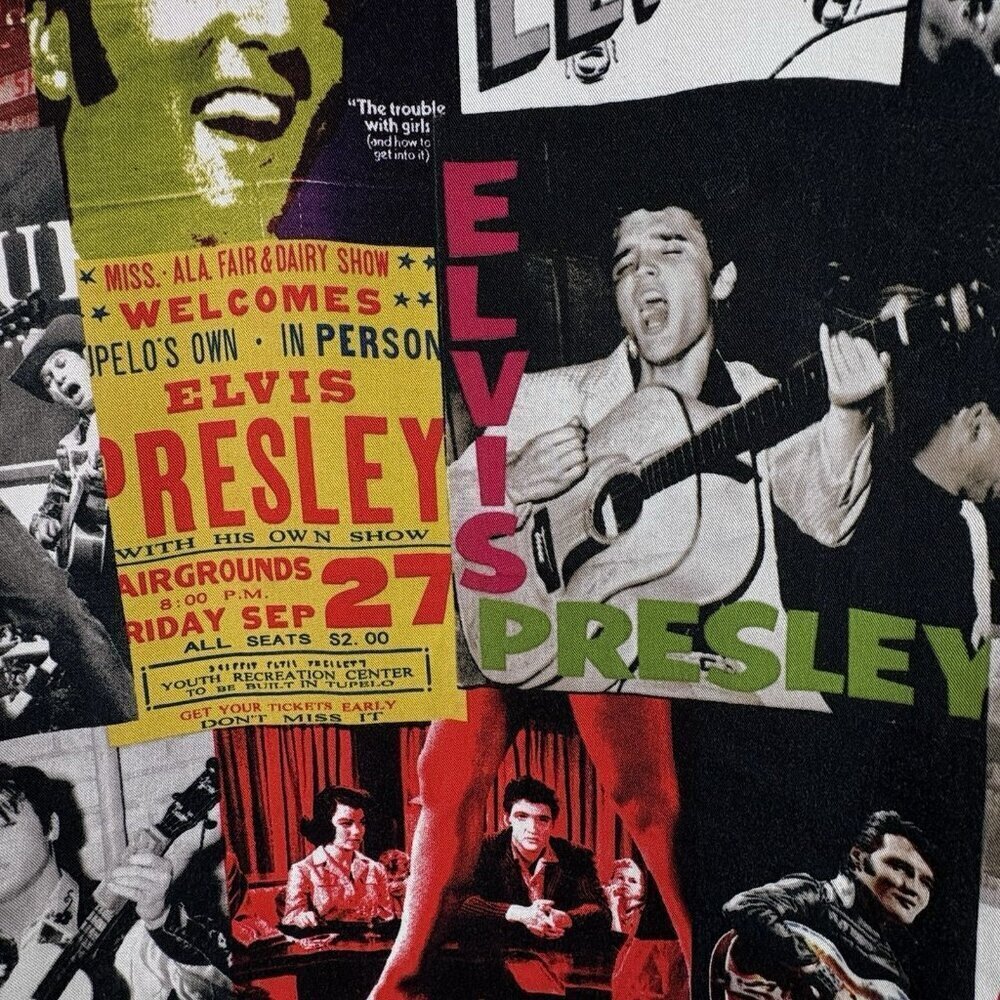 Forever 21 Elvis Presley Pictorial Ltd Ed Short Sleeve Button Down Shirt Women's - Picture 5 of 8